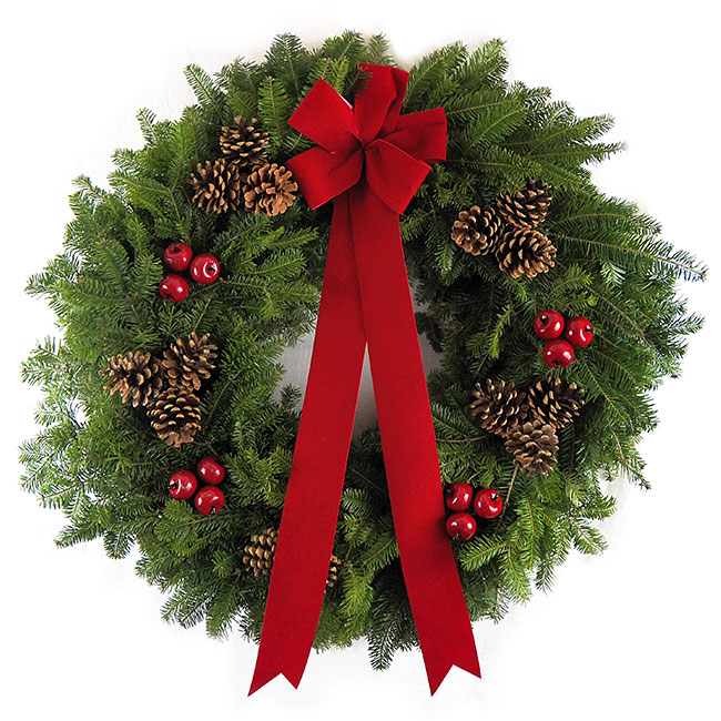 30" Maine Holiday Wreath