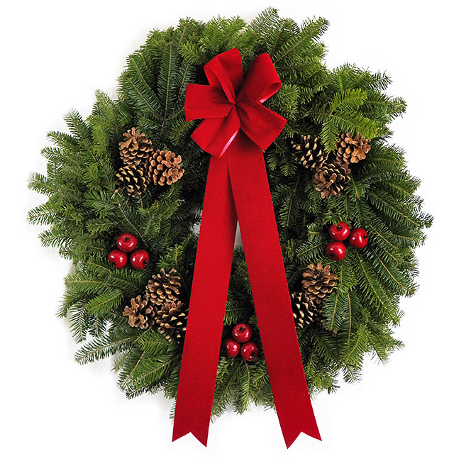 22" Maine Holiday Wreath